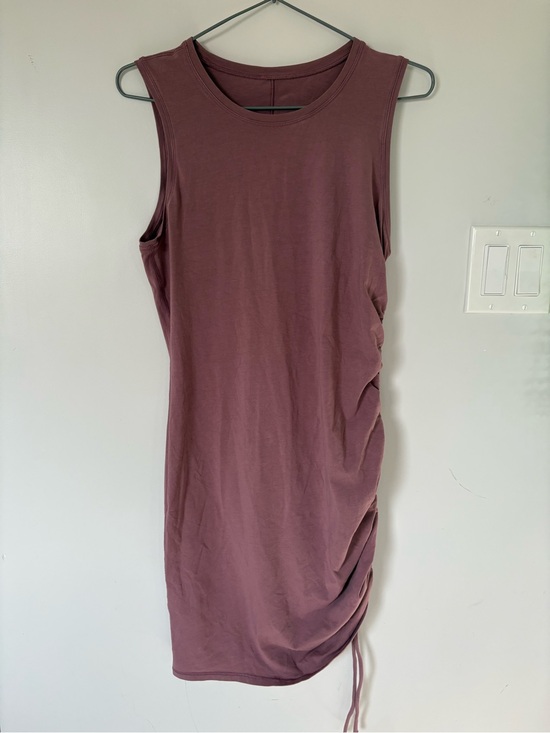 lululemon athletica Dresses & Skirts - Lululemon Cinch It Dress Sleeveless Ruched Adjustable Side Mauv Sz 6 Mini/Midi